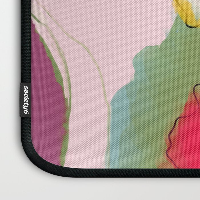 abstract floral bloom Laptop Sleeve Gallery Image 3