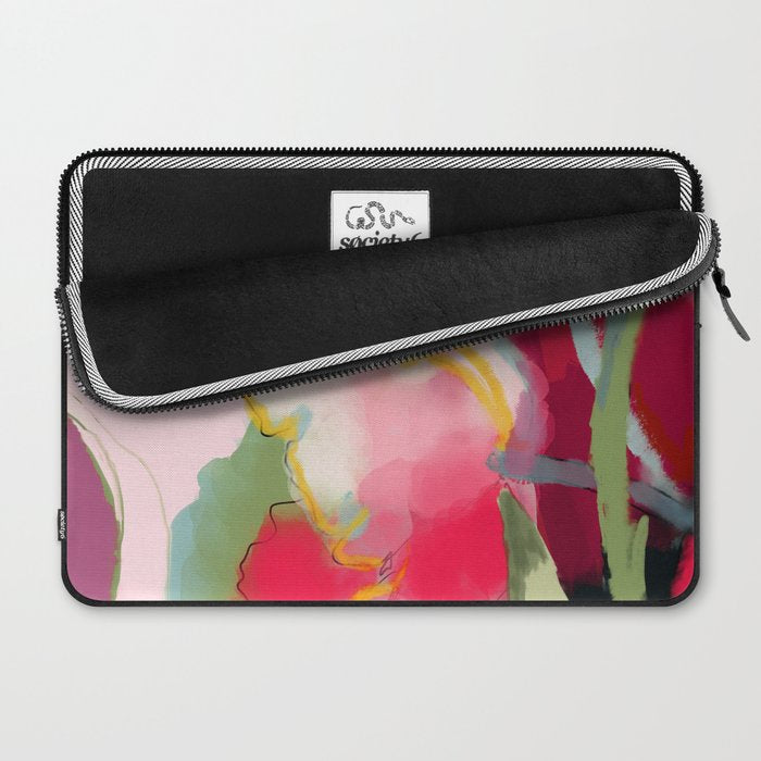 abstract floral bloom Laptop Sleeve Gallery Image 2