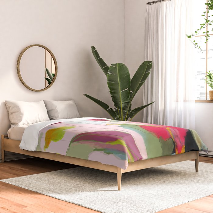 abstract floral bloom Comforter Gallery Image 2