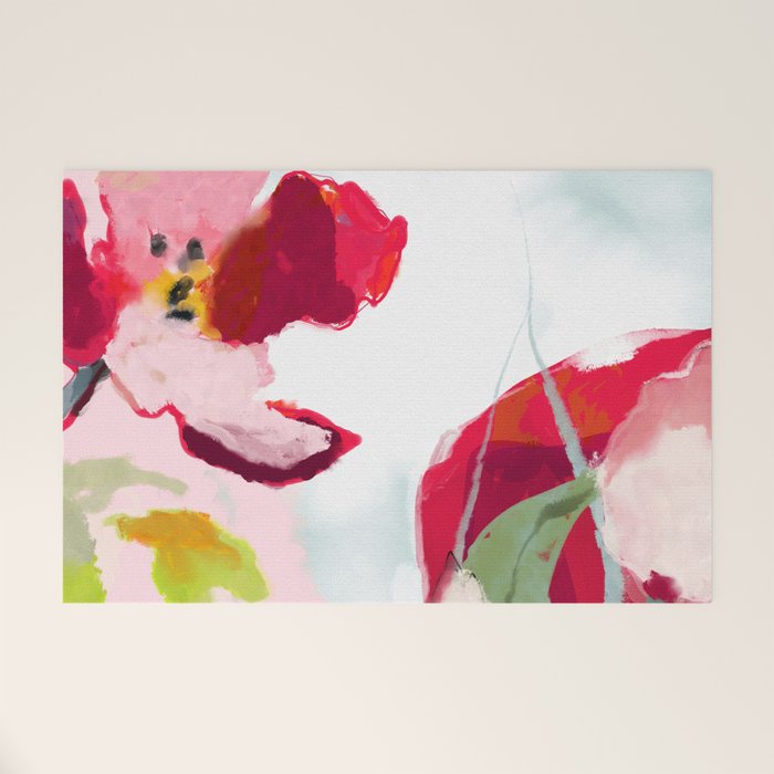 abstract floral bloom Welcome Mat Gallery Image 1