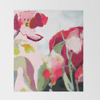 abstract floral bloom Throw Blanket Gallery Image 2