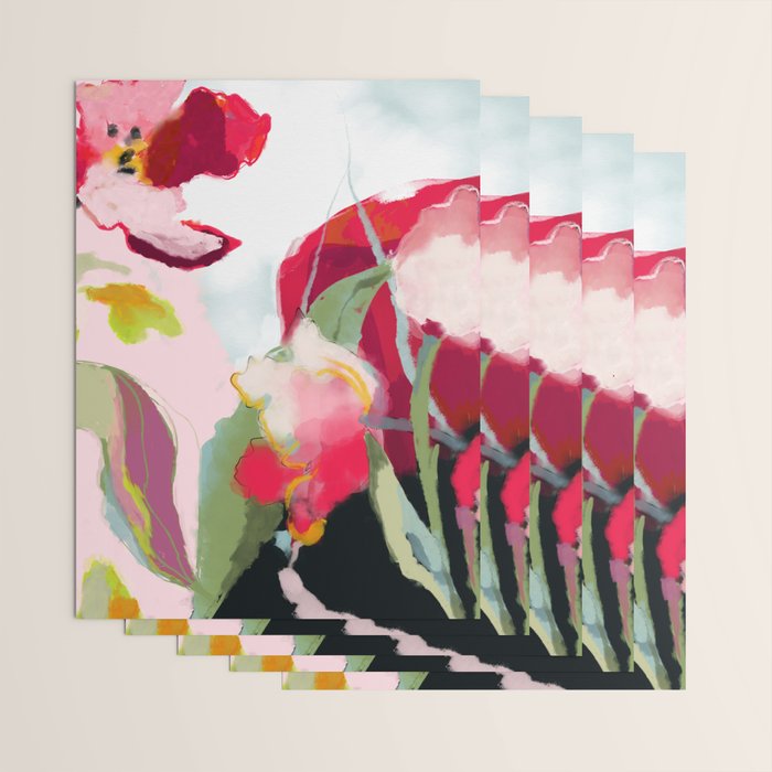 abstract floral bloom Wrapping Paper Gallery Image 3