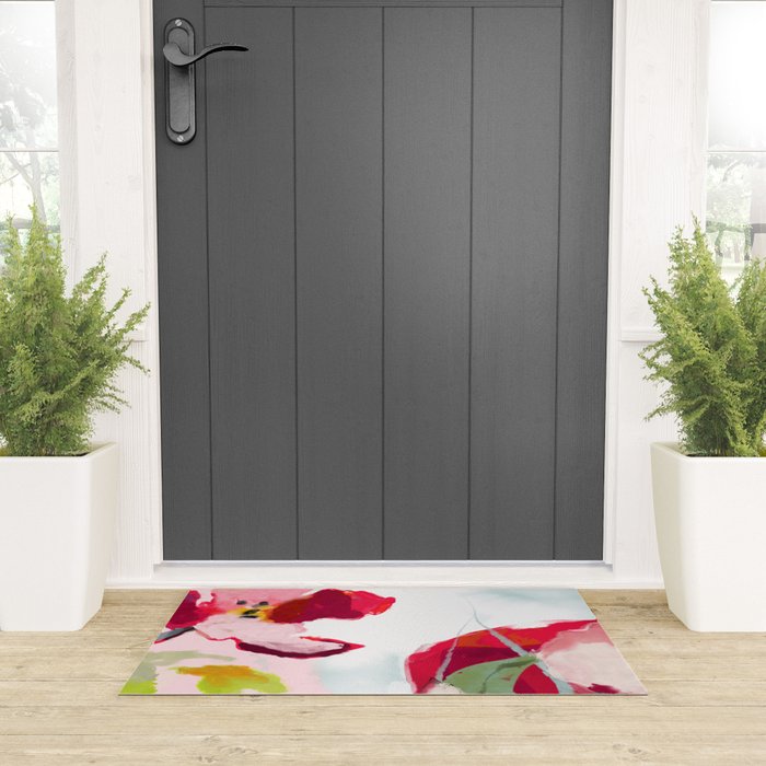 abstract floral bloom Welcome Mat Gallery Image 3