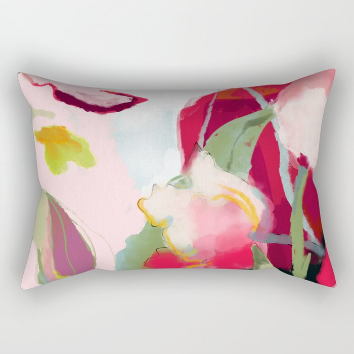 abstract floral bloom Rectangular Pillow Gallery Image 1
