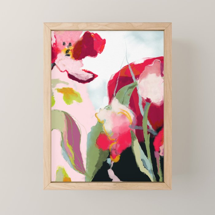 abstract floral bloom Mini Art Print Gallery Image 1
