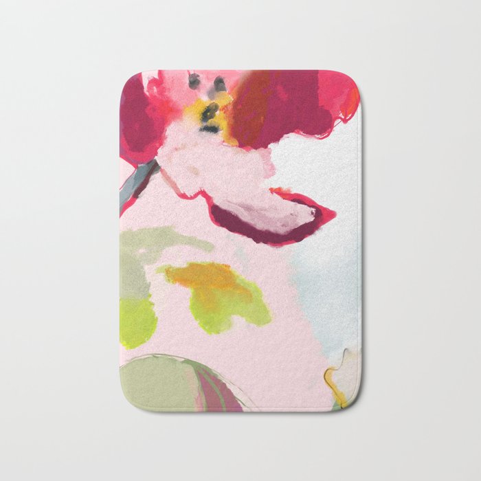 abstract floral bloom Bath Mat Gallery Image 1