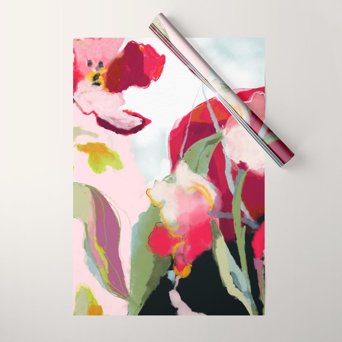 abstract floral bloom Wrapping Paper Gallery Image 1