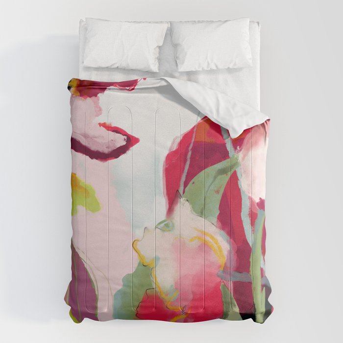 abstract floral bloom Comforter Gallery Image 1