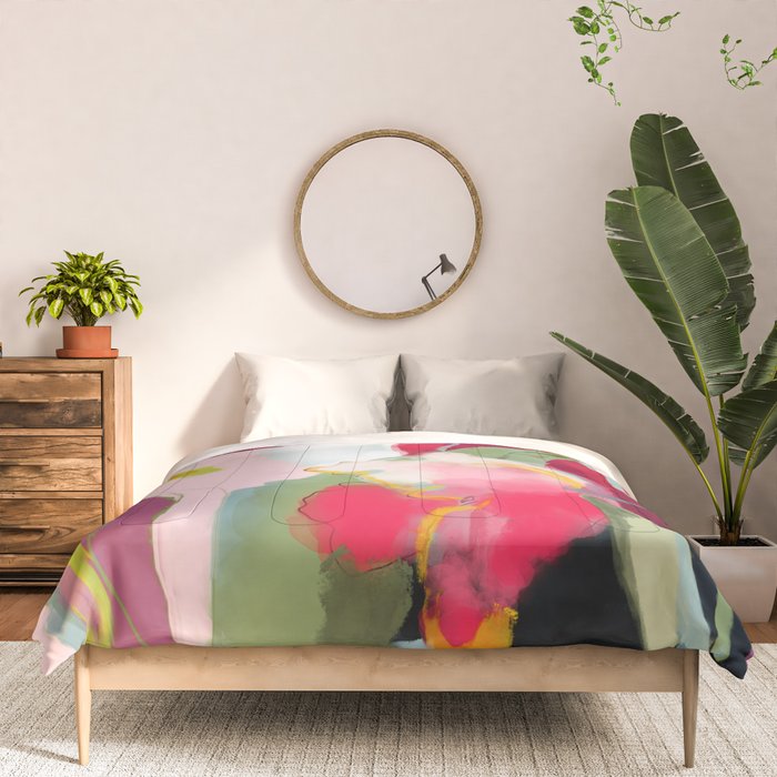 abstract floral bloom Comforter Gallery Image 3