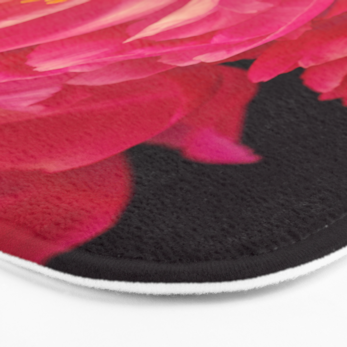 Hot Pink Peonies Bath Mat Gallery Image 3