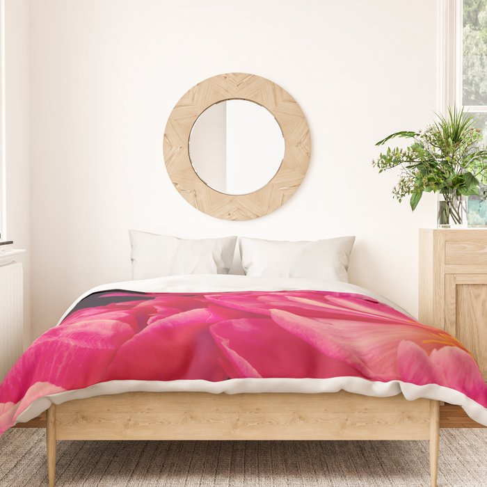 Hot Pink Peonies Duvet Cover Gallery Image 3