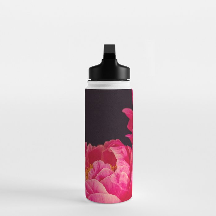Hot Pink Peonies Water Bottle Gallery Image 3