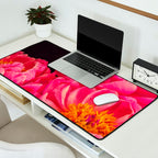 Hot Pink Peonies Desk Mat Gallery Image 2