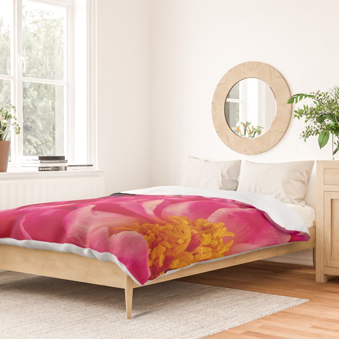 Hot Pink Peonies Duvet Cover Gallery Image 2