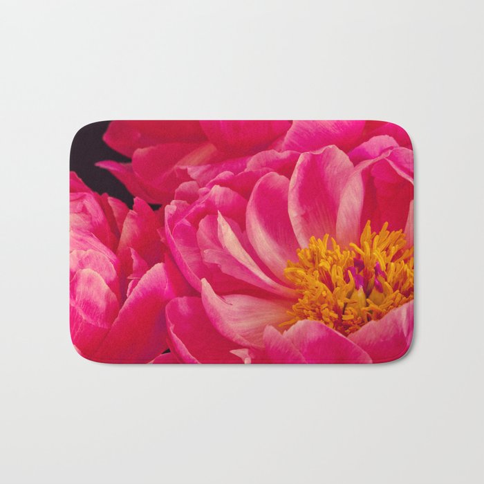 Hot Pink Peonies Bath Mat Gallery Image 1