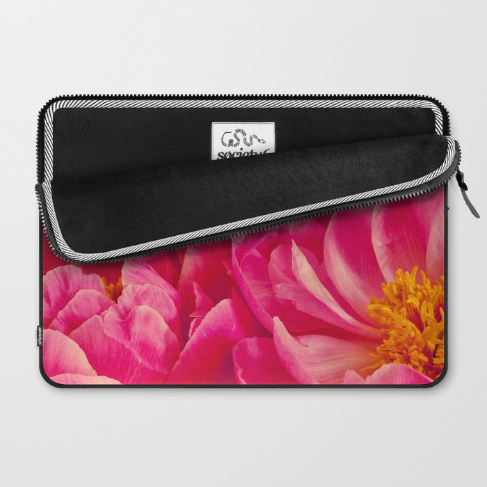 Hot Pink Peonies Laptop Sleeve Gallery Image 2