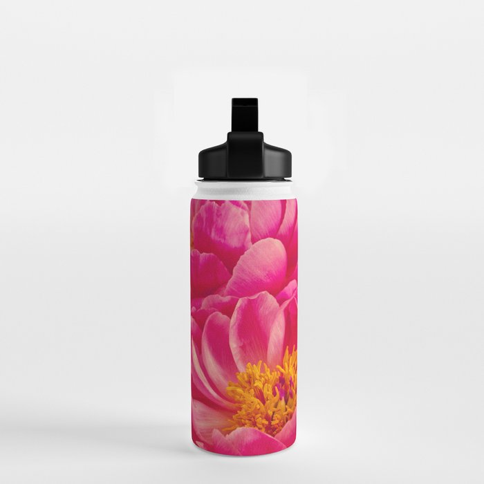 Hot Pink Peonies Water Bottle Gallery Image 2