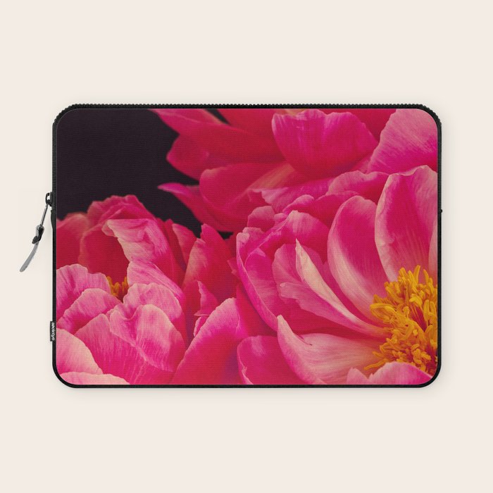 Hot Pink Peonies Laptop Sleeve Gallery Image 1