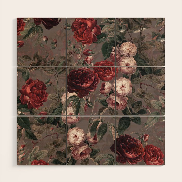 Roses in the Dark IV Wood Wall Art Gallery Image 1