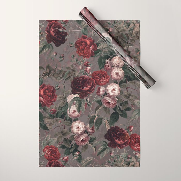 Roses in the Dark IV Wrapping Paper Gallery Image 1