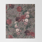 Roses in the Dark IV Throw Blanket Gallery Image 2