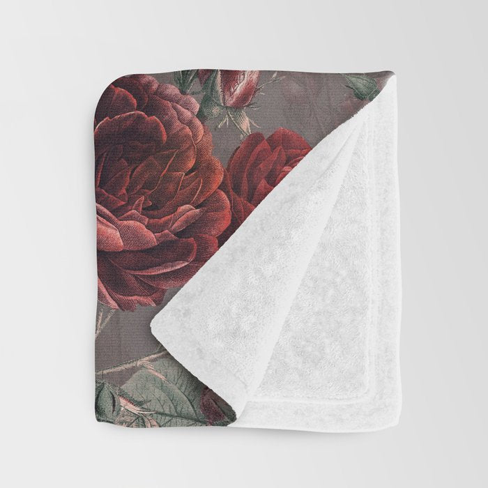 Roses in the Dark IV Throw Blanket Gallery Image 3