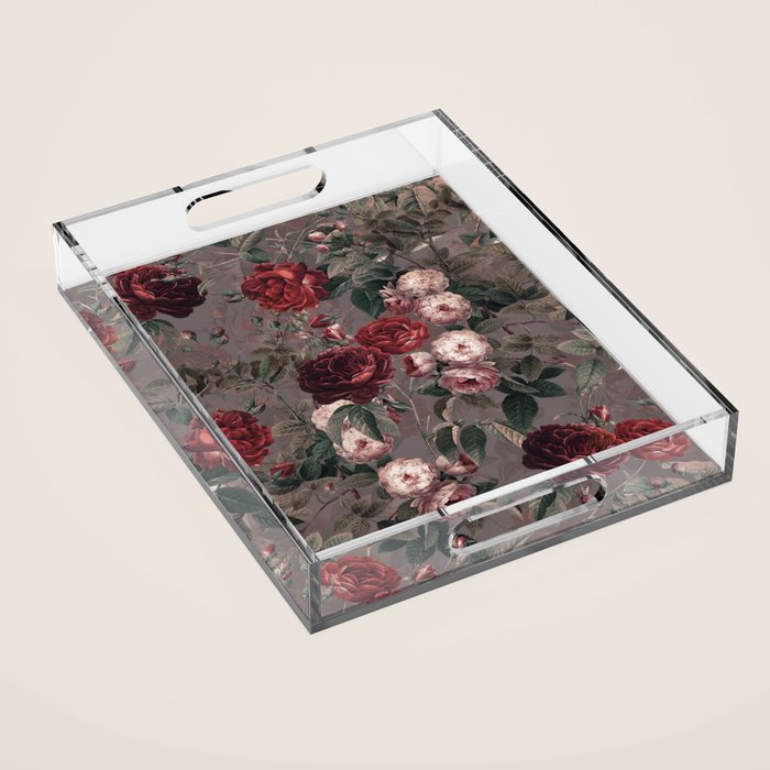 Roses in the Dark IV Acrylic Tray Gallery Image 1