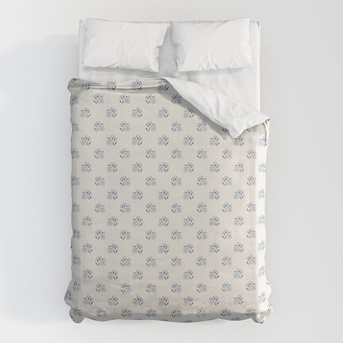 Floral Block Print Duvet Cover Gallery Image 1