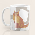 Round and Square Shape and Cat - Dark Brown and Warm Grey Coffee Mug Gallery Image 3