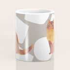 Round and Square Shape and Cat - Dark Brown and Warm Grey Coffee Mug Gallery Image 4