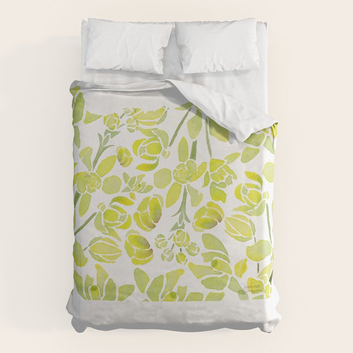 Oregon State Flower - Tall Oregon Grape Duvet Cover Gallery Image 6