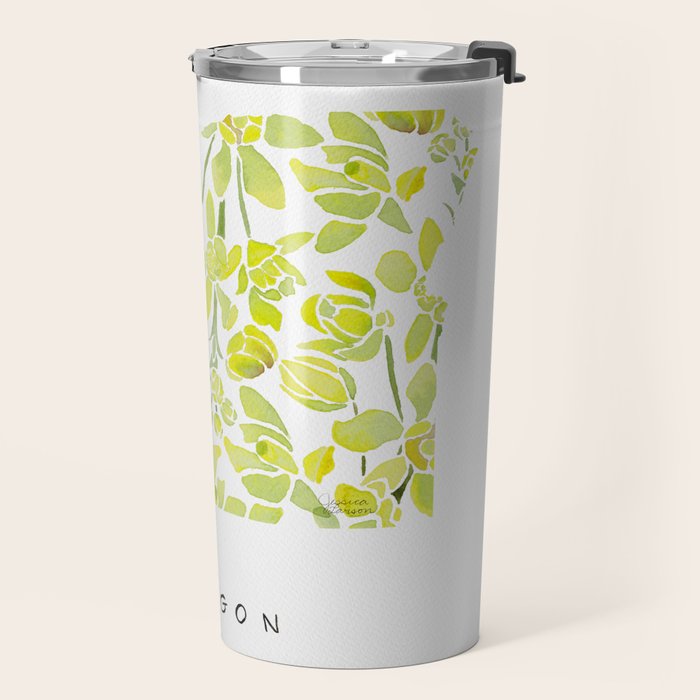 Oregon State Flower - Tall Oregon Grape Travel Mug Gallery Image 2