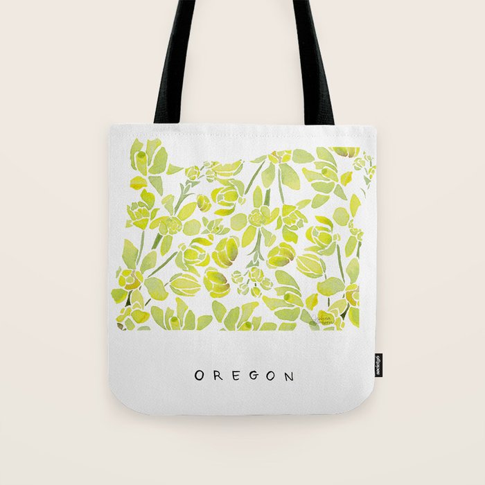 Oregon State Flower - Tall Oregon Grape Tote Bag Gallery Image 1