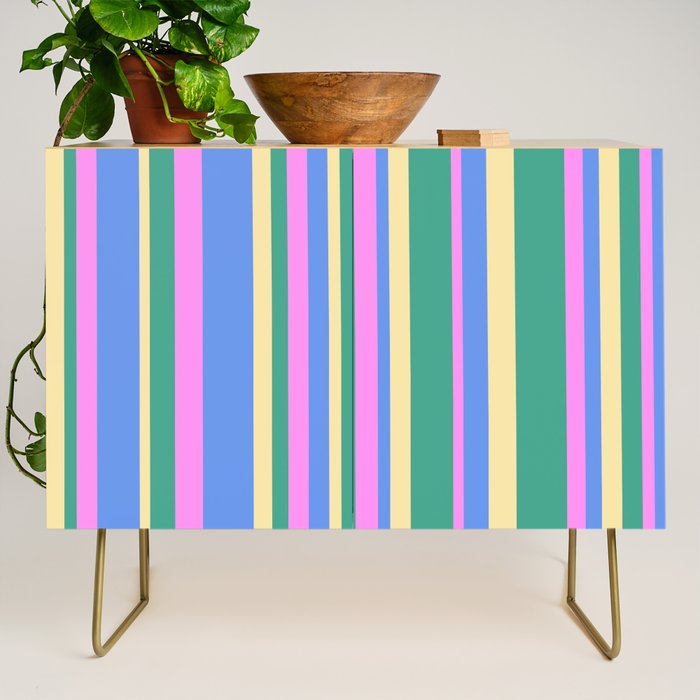 Classic Stripes XV - 90s Pastel Credenza Gallery Image 1