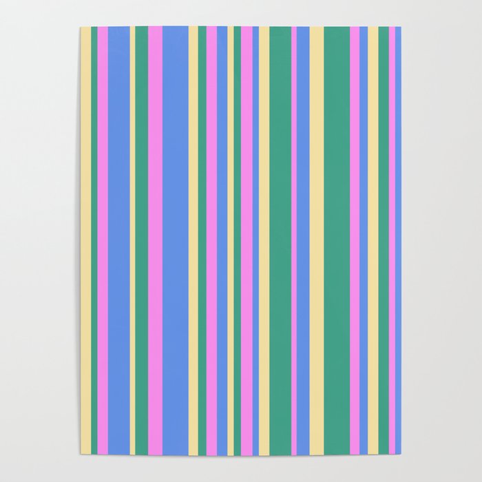 Classic Stripes XV - 90s Pastel Poster Gallery Image 4