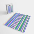 Classic Stripes XV - 90s Pastel Jigsaw Puzzle Gallery Image 2