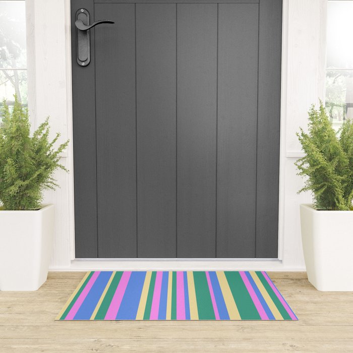 Classic Stripes XV - 90s Pastel Welcome Mat Gallery Image 3