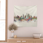 new york city skyline Wall Tapestry Gallery Image 2