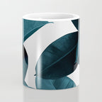 Indigo Blue Plant Leaves Coffee Mug Gallery Image 4