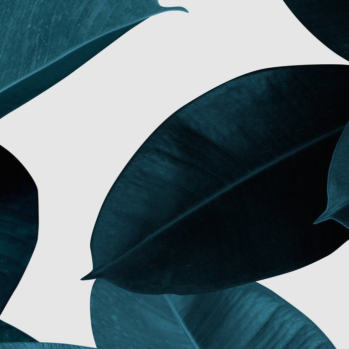 Indigo Blue Plant Leaves Coffee Mug Gallery Image 2