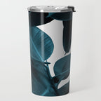 Indigo Blue Plant Leaves Travel Mug Gallery Image 2