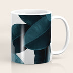 Indigo Blue Plant Leaves Coffee Mug Gallery Image 1