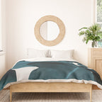 Indigo Blue Plant Leaves Duvet Cover Gallery Image 3