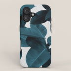 Indigo Blue Plant Leaves iPhone Case Gallery Image 1
