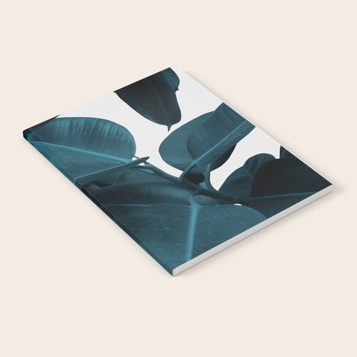 Indigo Blue Plant Leaves Notebook Gallery Image 2