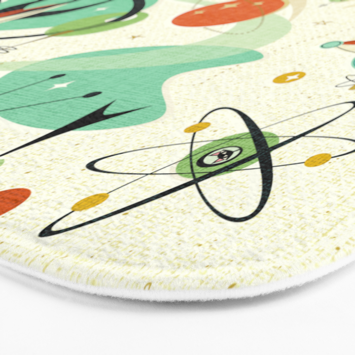 Atomic Space Cats studioxtine Bath Mat Gallery Image 3