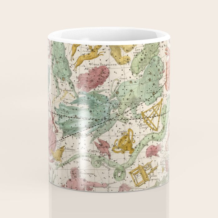Libra Antique Astrology Zodiac Pictorial Map Coffee Mug Gallery Image 4