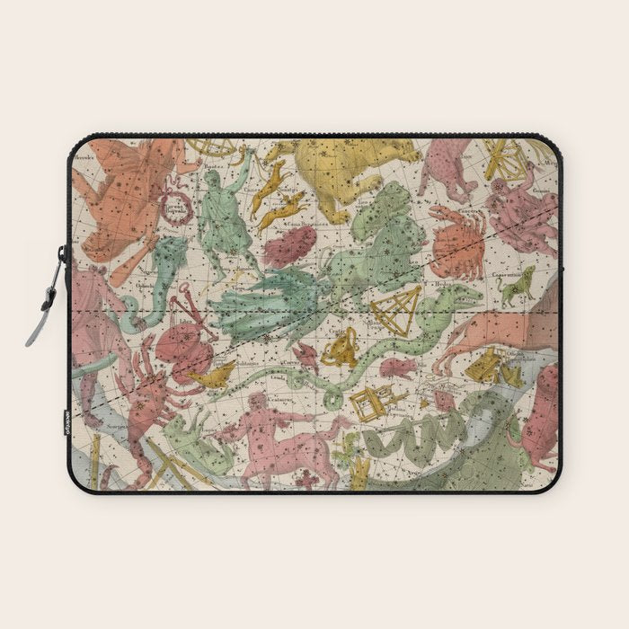 Libra Antique Astrology Zodiac Pictorial Map Laptop Sleeve Gallery Image 1