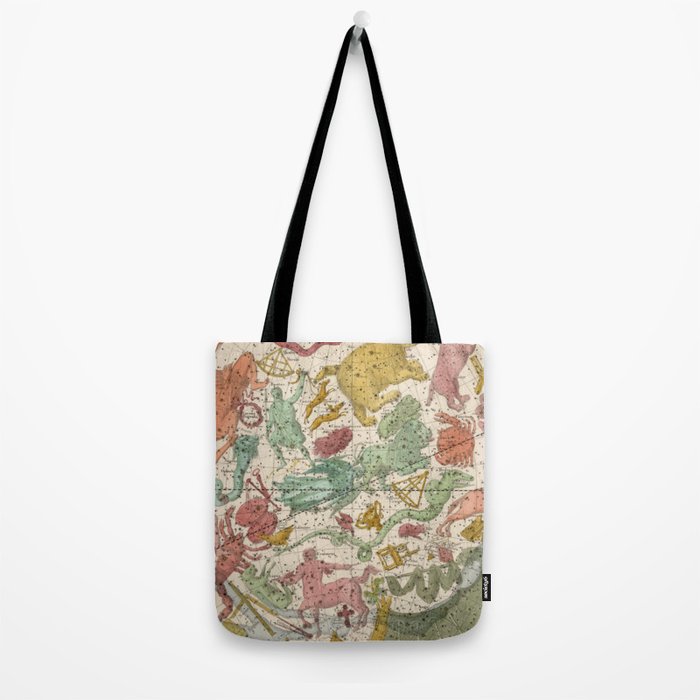 Libra Antique Astrology Zodiac Pictorial Map Tote Bag Gallery Image 2