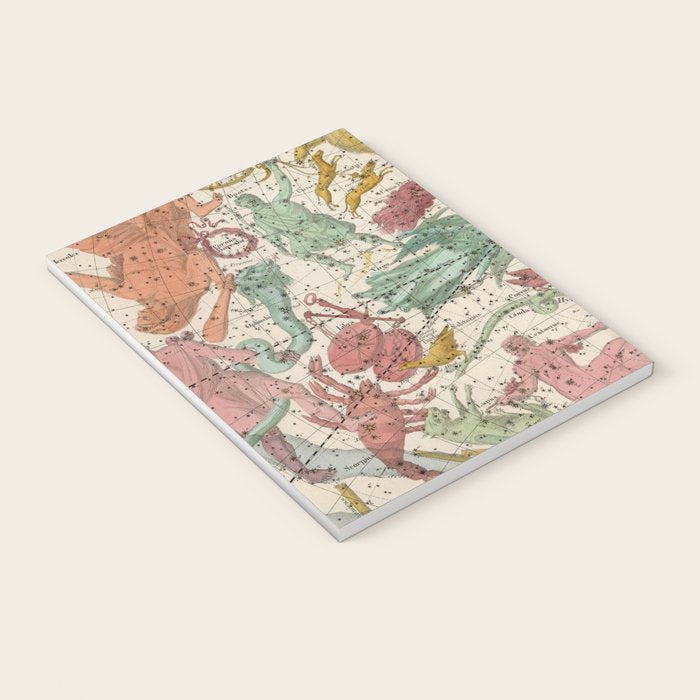 Libra Antique Astrology Zodiac Pictorial Map Notebook Gallery Image 3
